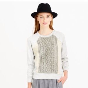 **SOLD** J. Crew Cabled Pom-Pom Sweatershirt